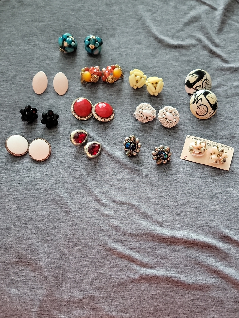 Lot of Vintage Clip Earrings